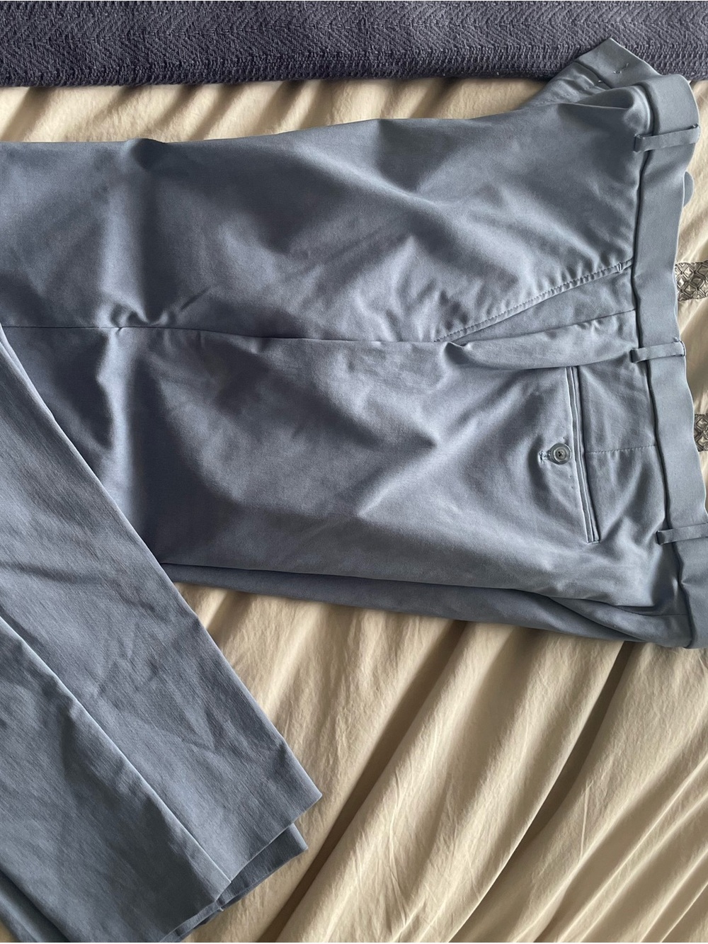 Tommy Hilfiger Men's Sky Blue Dress Pants - Flat Front
